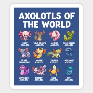 Axolotls of the World Sticker